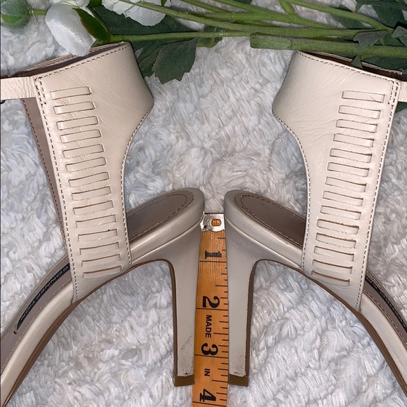 French Connection beige ankle strap 3.5 inch heel - Picture 8 of 8
